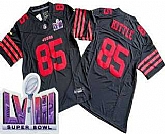Men's San Francisco 49ers #85 George Kittle Limited Black FUSE LVIII Super Bowl Vapor Jersey,baseball caps,new era cap wholesale,wholesale hats